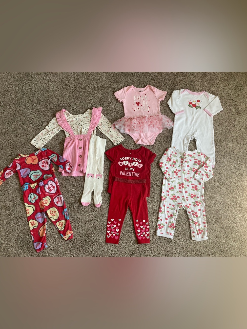 Lot of Toddler Girl Size 18 Months Valentine’s Day Clothing